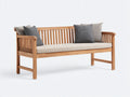 Panche da giardino - Legno-Tessuto - 165x64x89 cm - Marrone naturale-Beige - Stile rustico