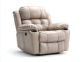 Poltrona reclinabile - similpelle - 104x96x106 cm - crema - contemporaneo