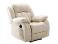 Poltrona reclinabile - similpelle - 99x92x105 cm - avorio - contemporaneo