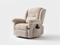 Poltrona reclinabile - tessuto a coste - 97x92x106 cm - beige chiaro - moderno