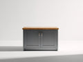 Credenza - Legno - 92x41x79 cm - Grigio antracite-Legno naturale - Stile country moderno