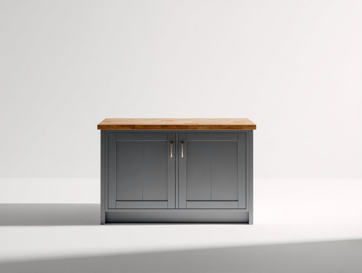 Credenza - Legno - 92x41x79 cm - Grigio antracite-Legno naturale - Stile country moderno