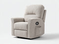 Poltrona reclinabile - tessuto a coste - 88x90x103 cm - beige tortora - moderno