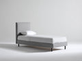 Letto singolo - Tessuto - 214x103x116 cm - Grigio chiaro - Stile minimalista