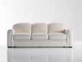 Divano lineare - Pelle - 218x95x87 cm - Avorio - Classico contemporaneo
