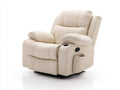 Poltrona reclinabile - similpelle - 101x94x107 cm - crema - moderno